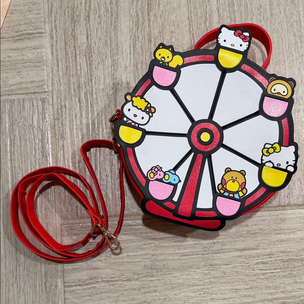 NWT Loungefly Hello Kitty Ferris Wheel Crossbody Bag - Red